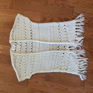 Justice short sleeve cream cardigan girls size 14